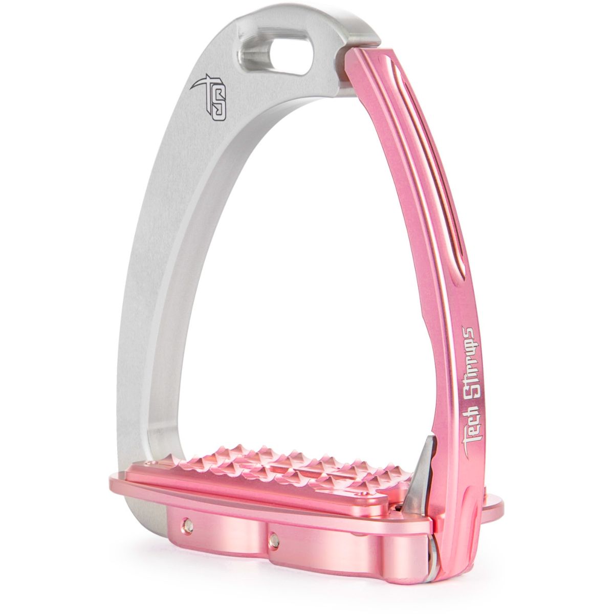 Tech Stirrups Estribos Venice Sloped Plata/Rosa