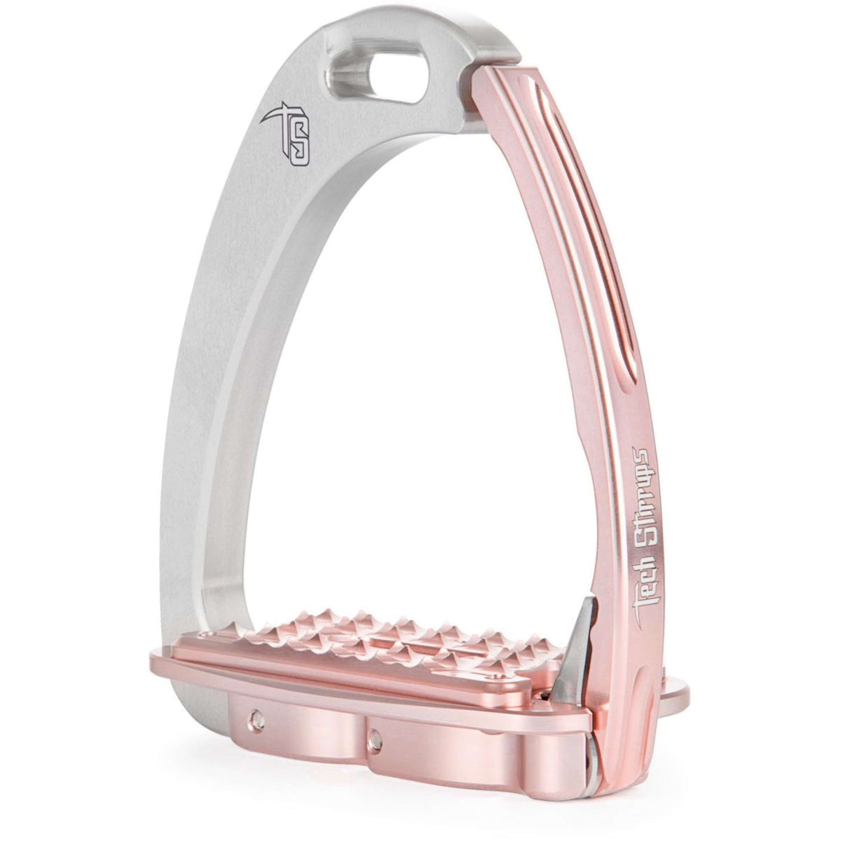 Tech Stirrups Estribos Venice Sloped Plata Rosa