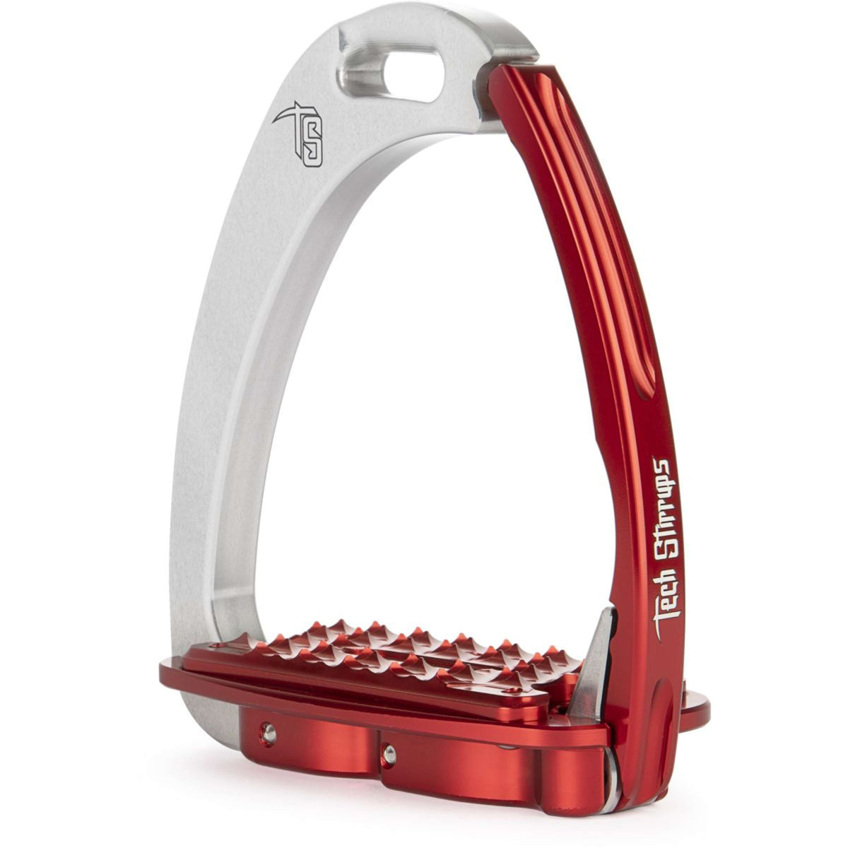 Tech Stirrups Estribos Venice Sloped Plata/Rojo