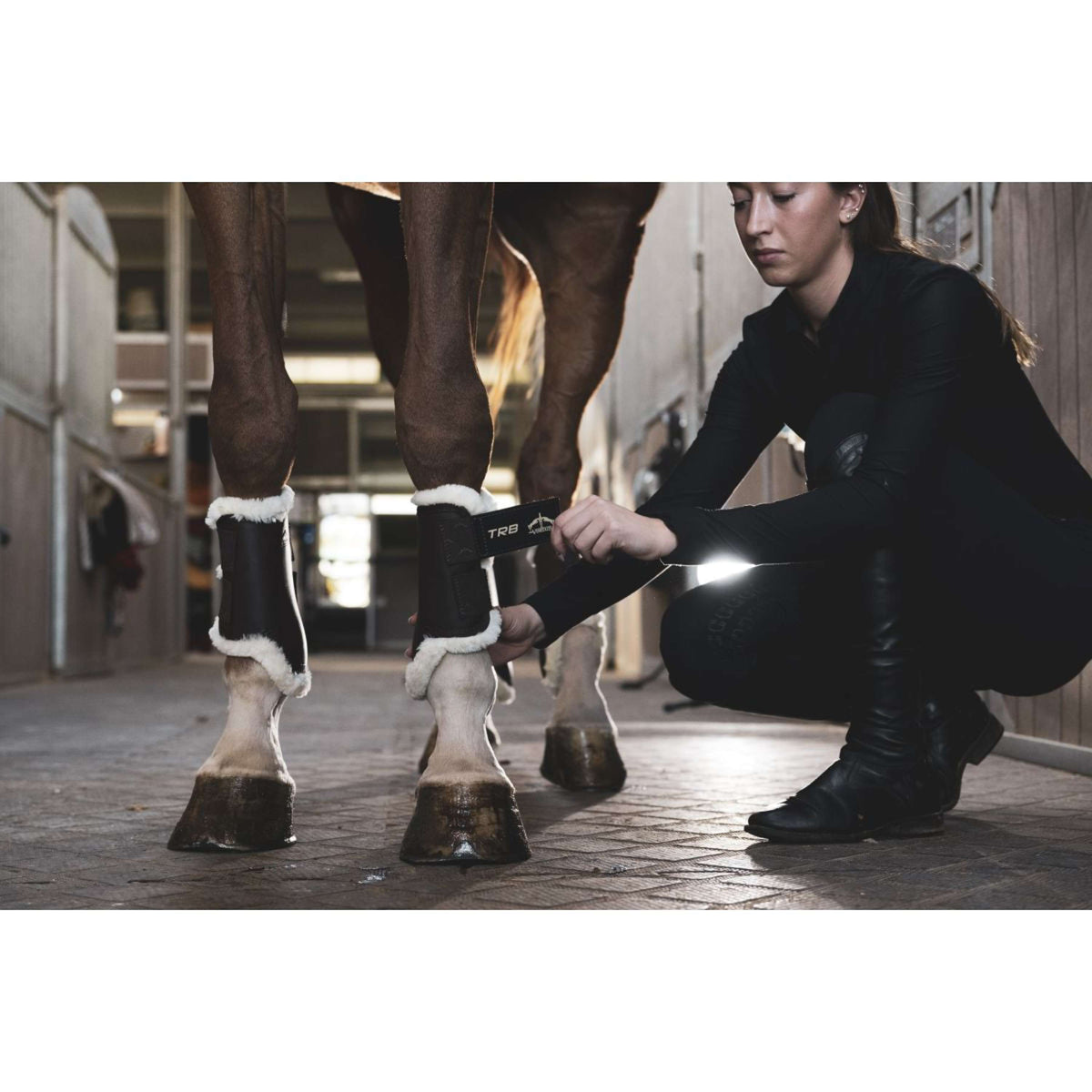 Veredus Protectores de piernas TRB Save the Sheep Front Negro