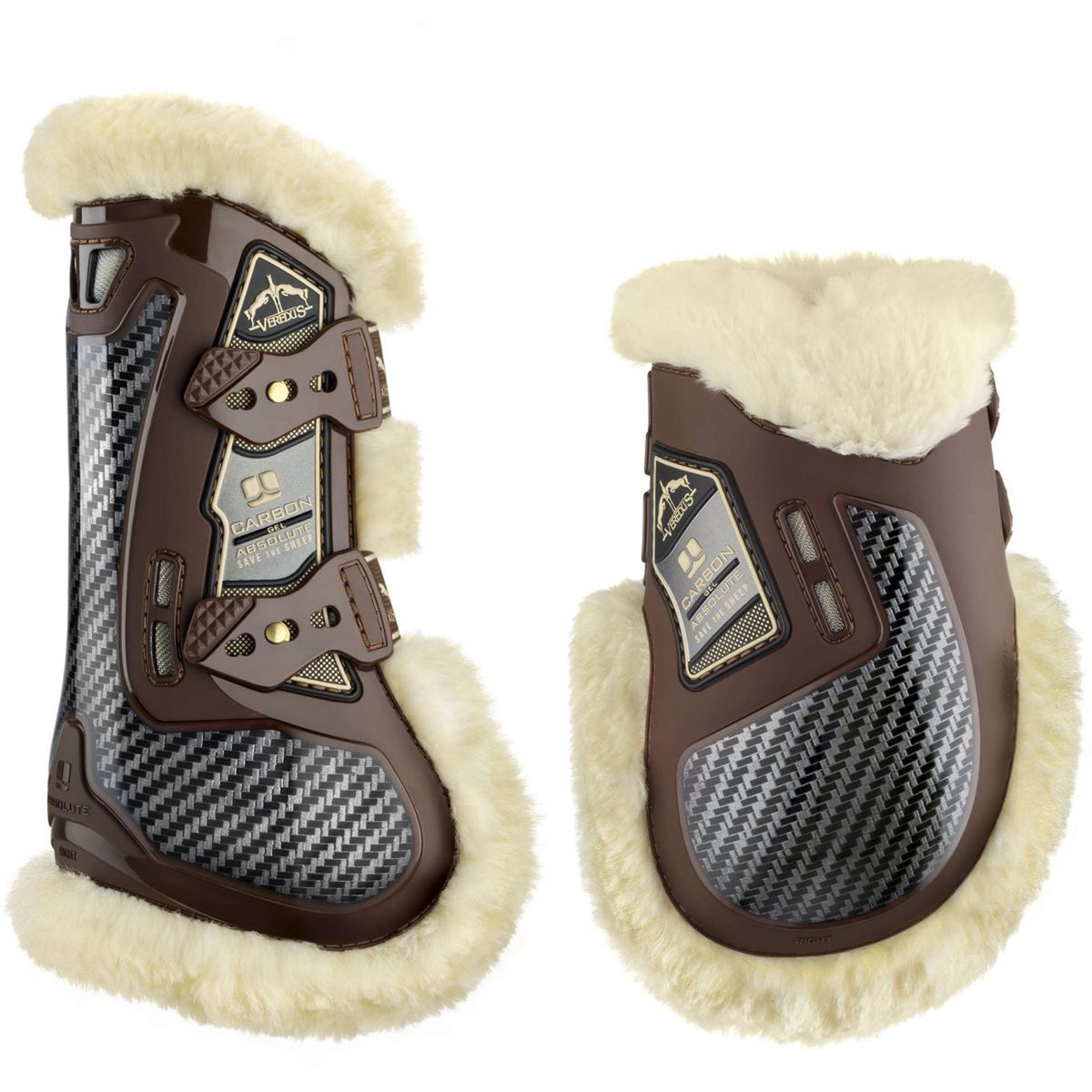 Veredus Botas para tendones Carbon Gel Absolute Save the Sheep Front Marron