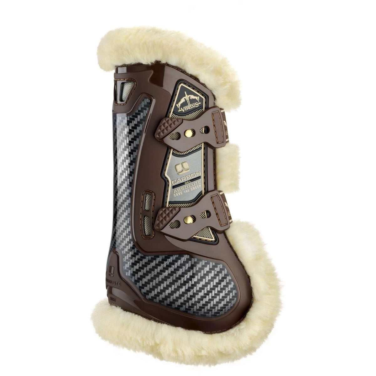 Veredus Botas para tendones Carbon Gel Absolute Save the Sheep Front Marron