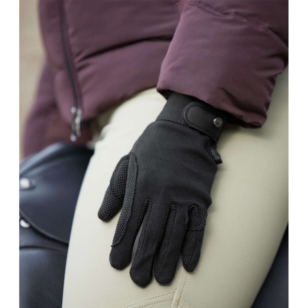 Guantes de invierno para montar a caballo ELT Picot Negro