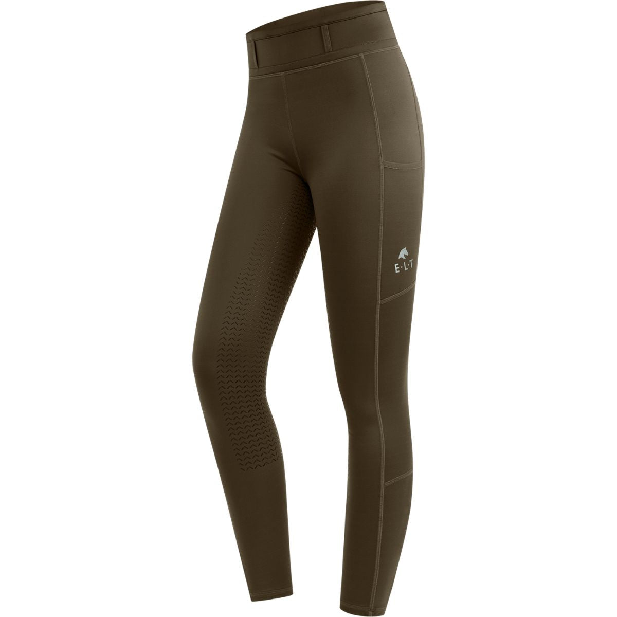 ELT Leggings de montar térmicos Ella Verde/Marron