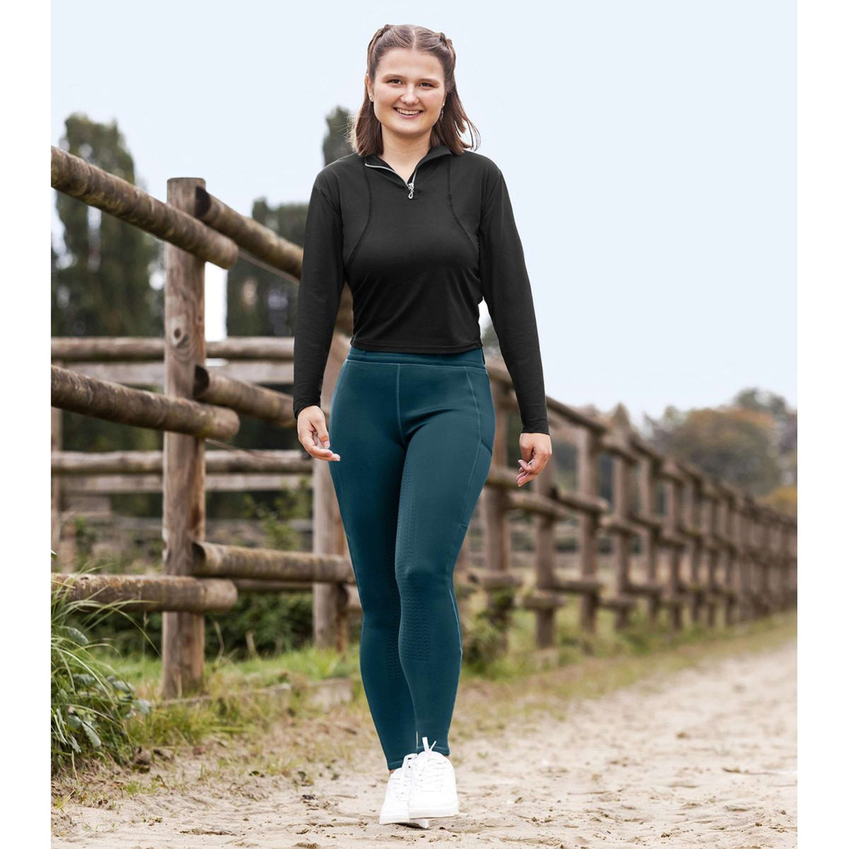 ELT Legging de Equitación Ella Glam Petrol Blue