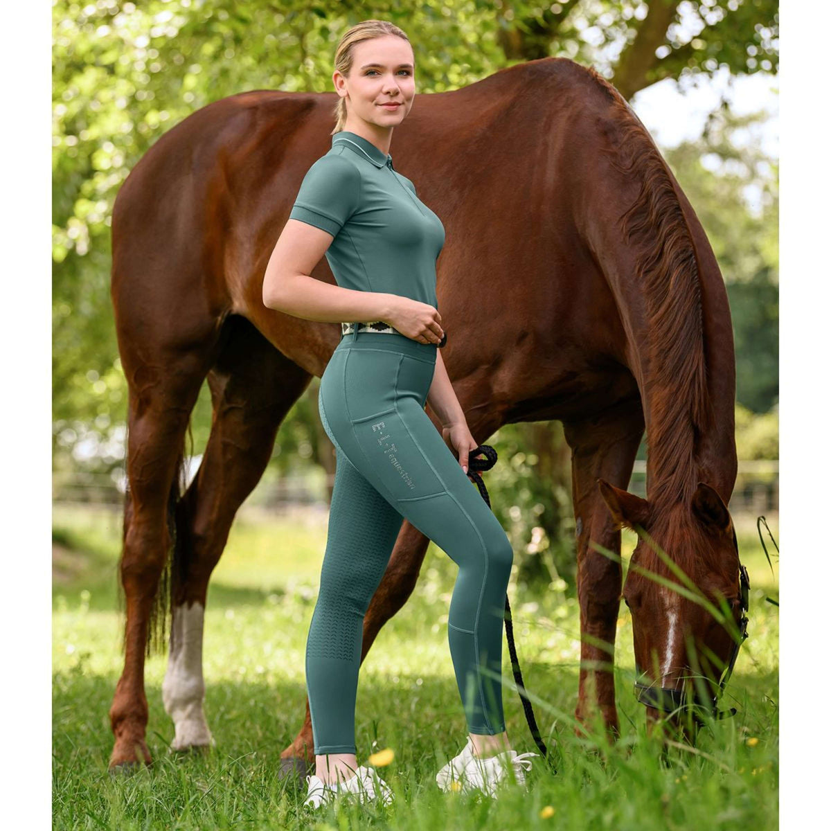 ELT Legging de Equitación Ella Glam Pine Green
