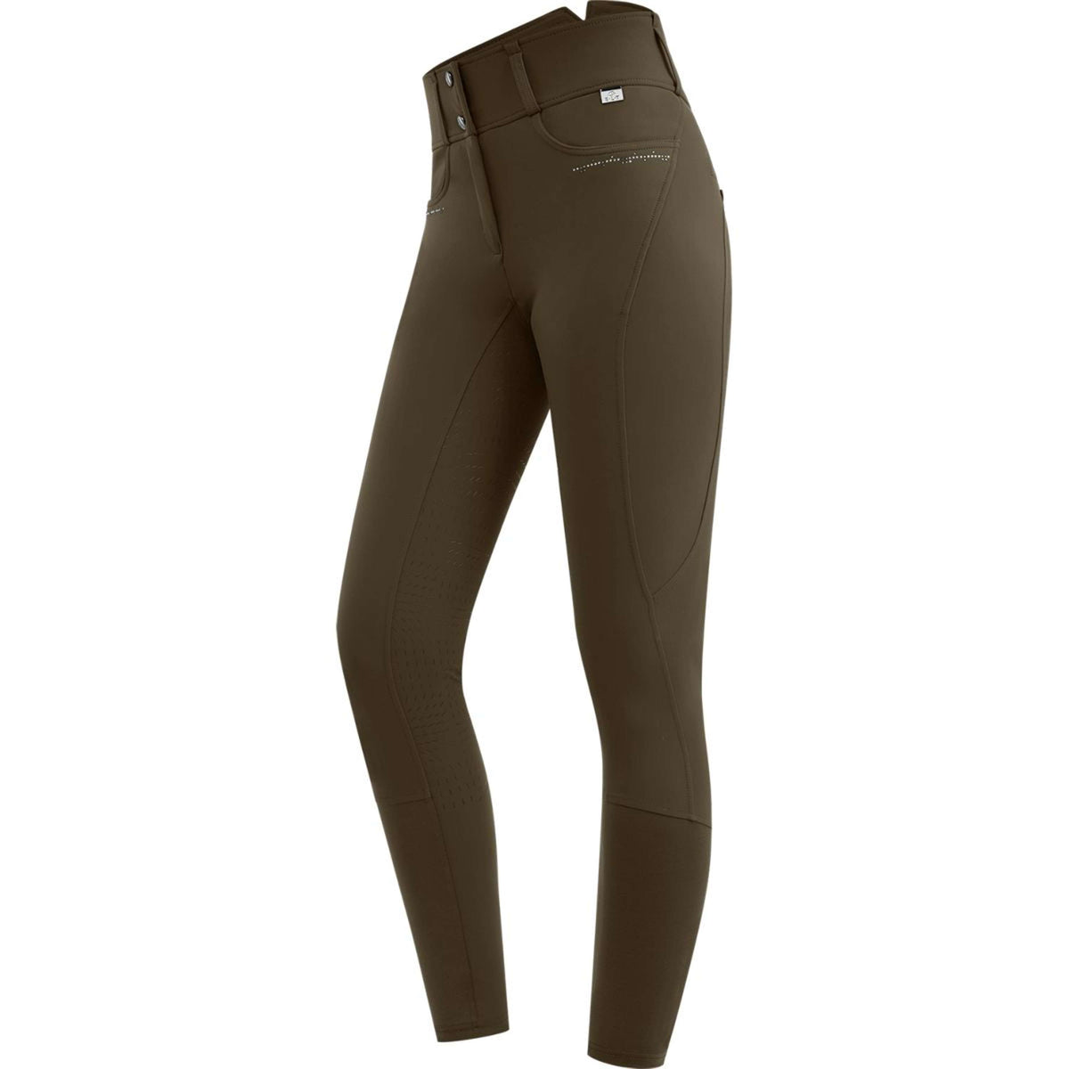 ELT Pantalón de Equitación Mathilda Glam High Waist Verde/Marron