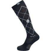 Calcetines de equitación ELT Argyle Natural Negro Azul