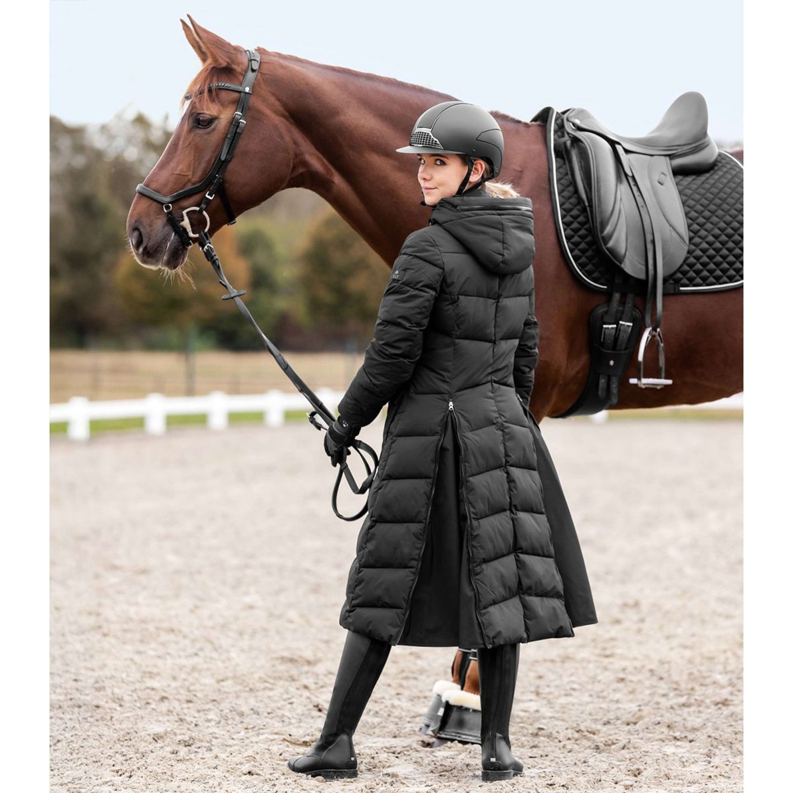 ELT Abrigo Largo Saphira Advanced Riding Negro