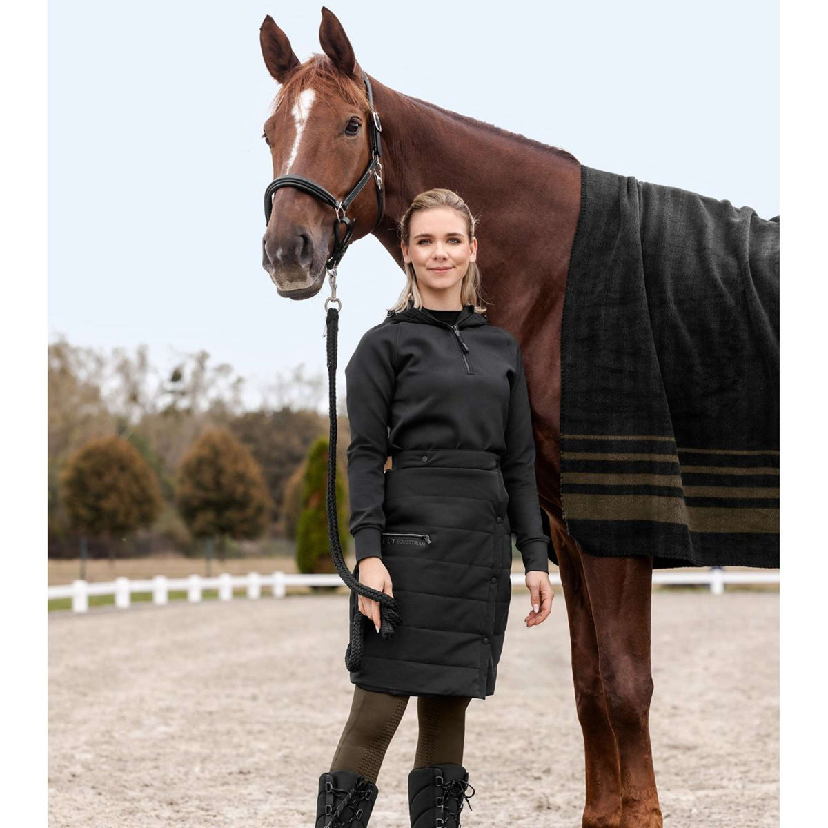 ELT Falda de Equitación Rachel Thermal Negro