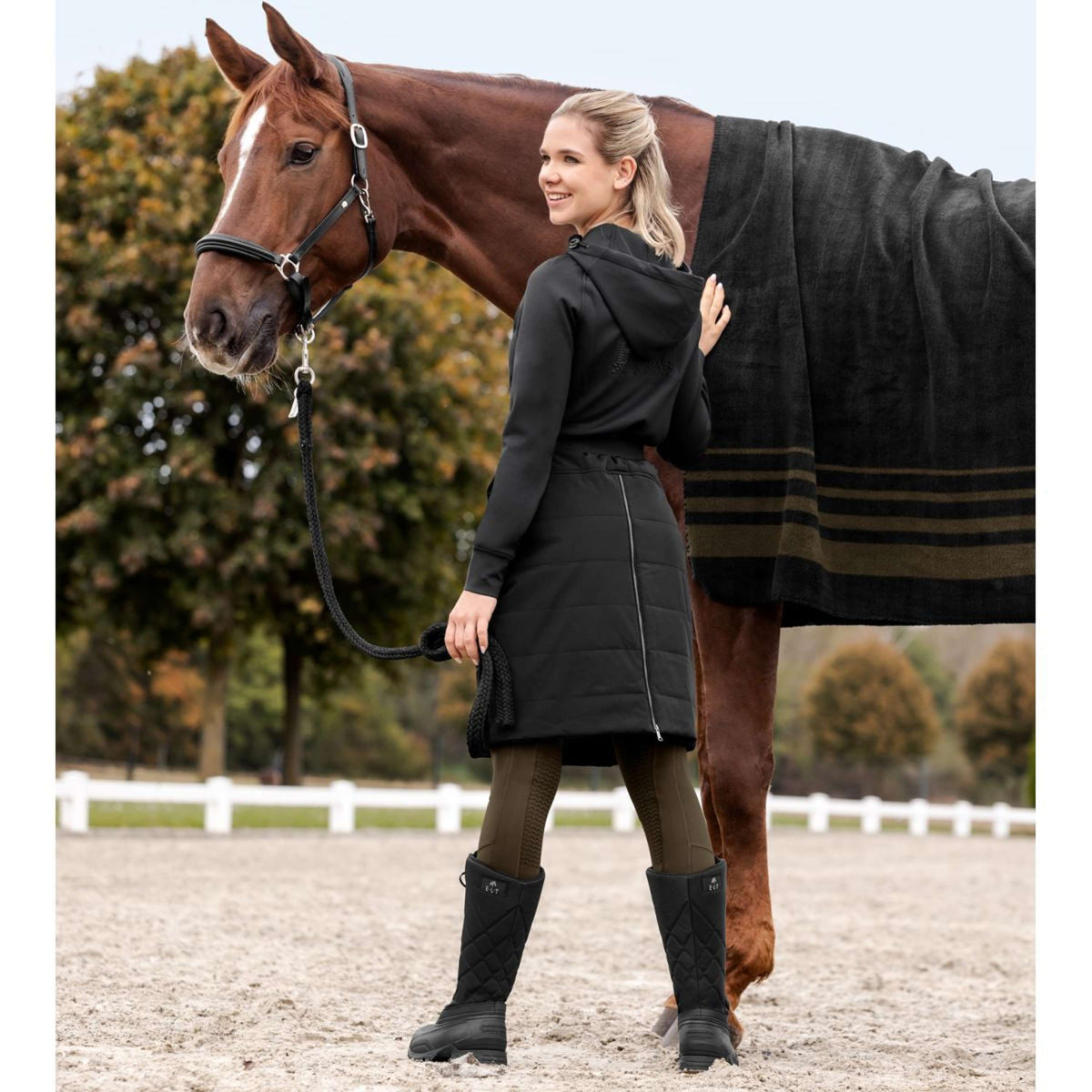 ELT Falda de Equitación Rachel Thermal Negro