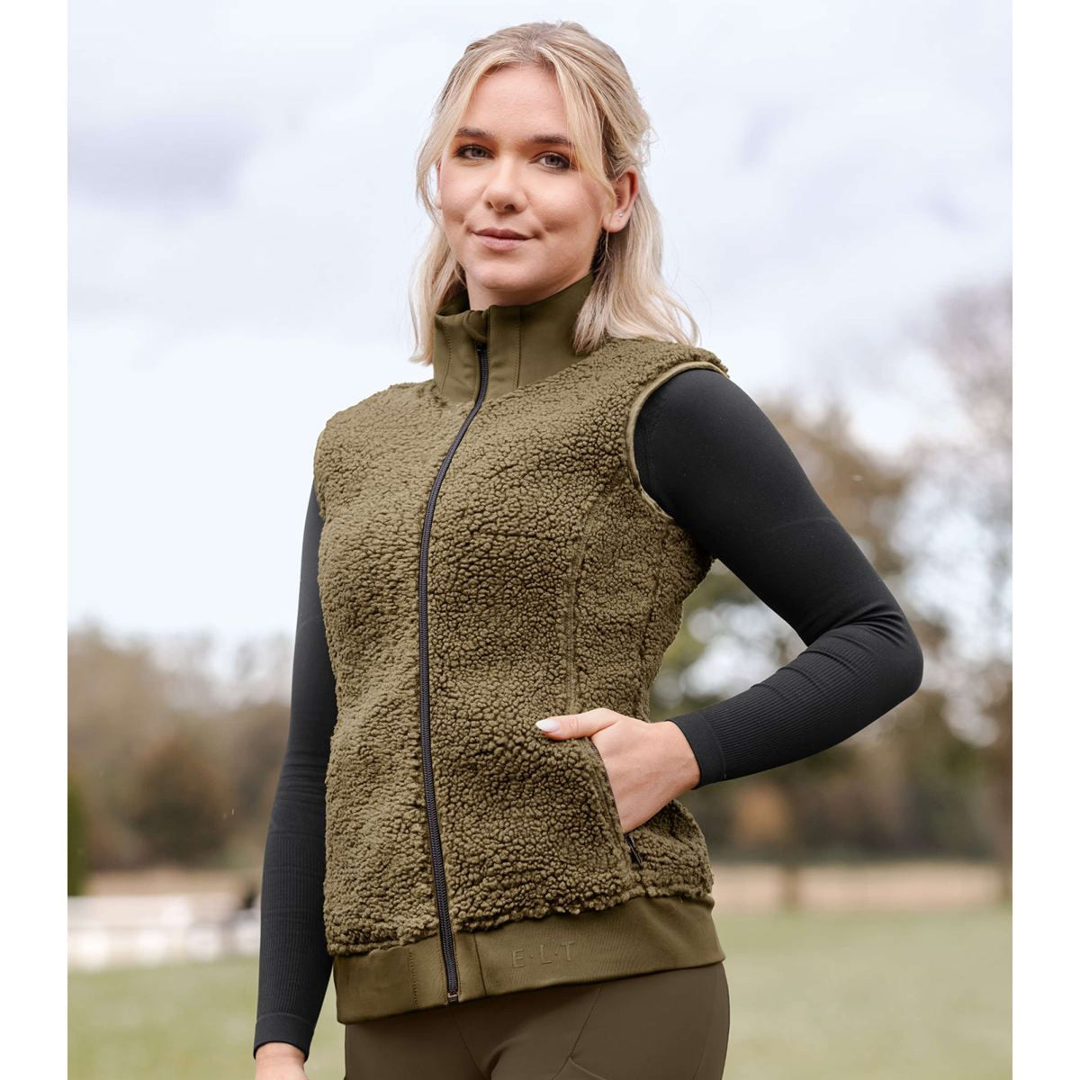 ELT Sudadera con capucha y cremallera Rotterdam Fleece Khaki Green