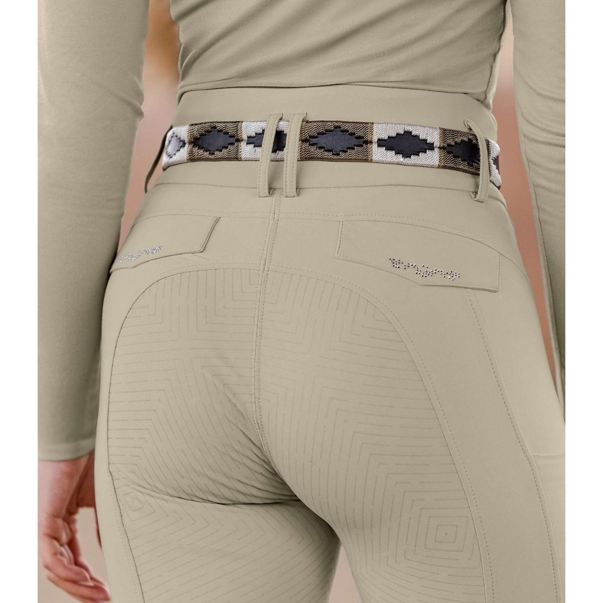 ELT Pantalón de Equitación Comfort Ride Glam Beige Gris