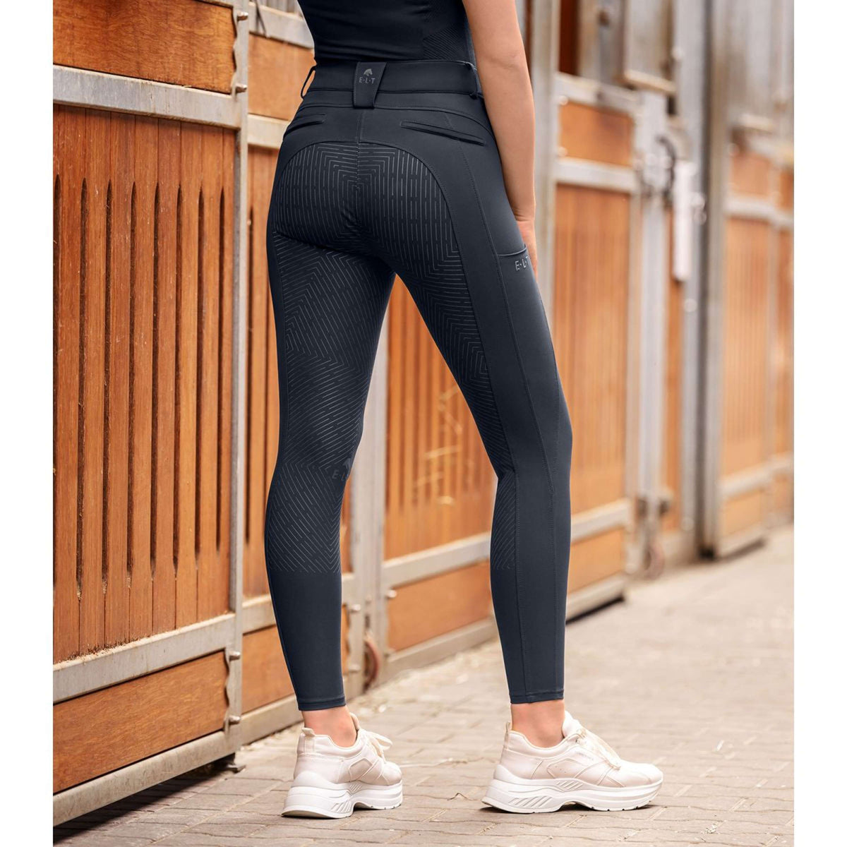 ELT Pantalón de Equitación Comfort Ride silicone Deep Blue