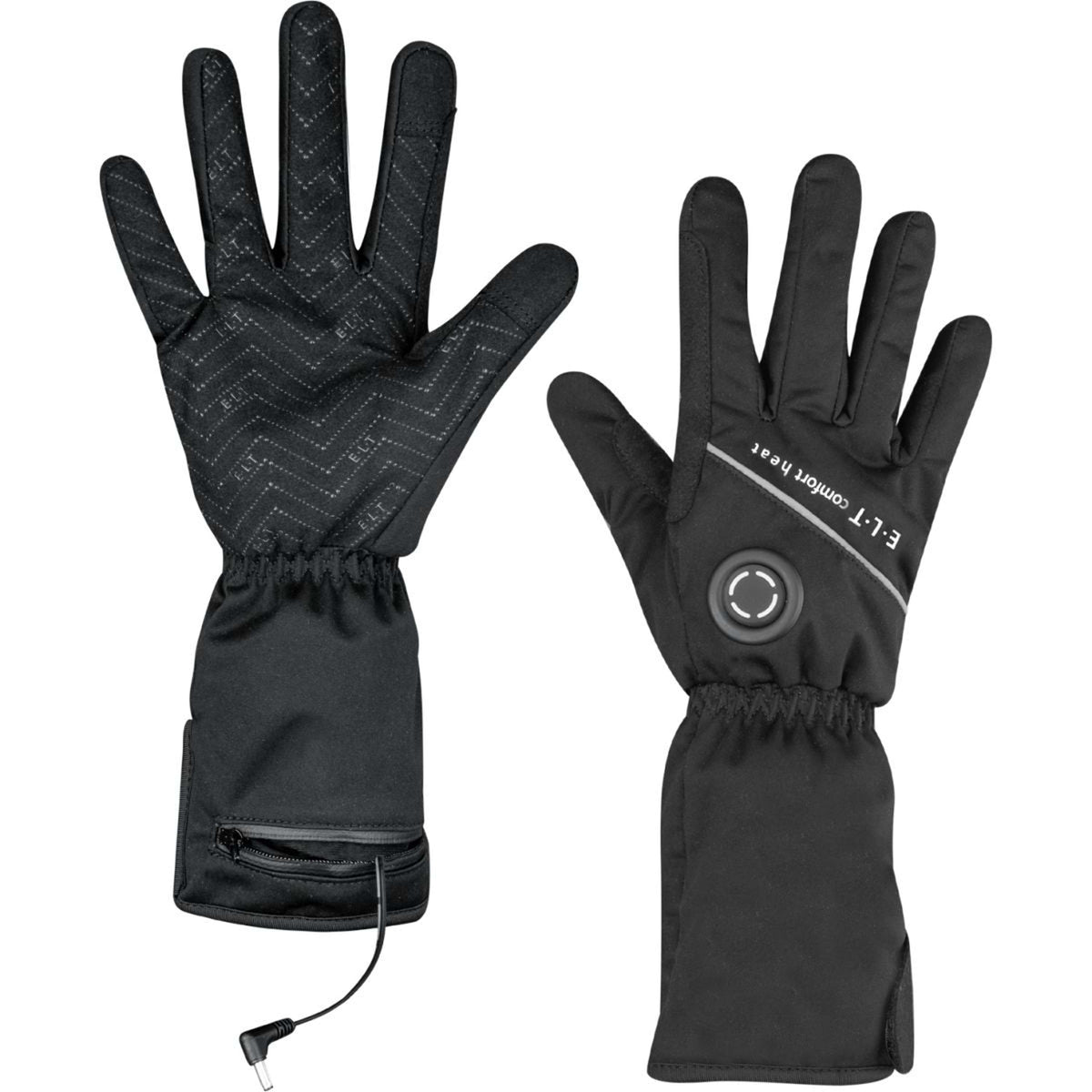 ELT Guantes de Equitación Heated Comfort Negro