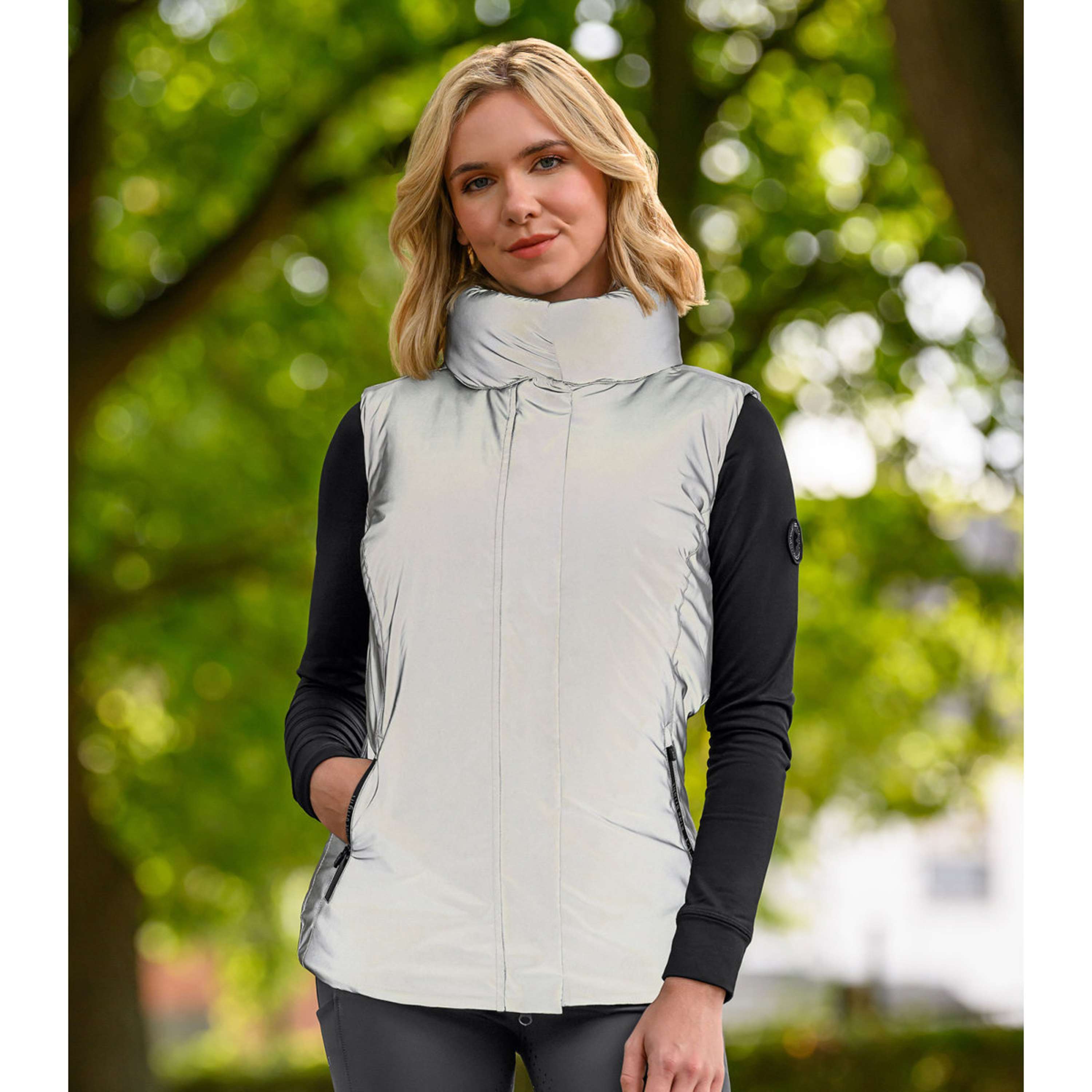 ELT Chaleco Reflective Gris Plateado