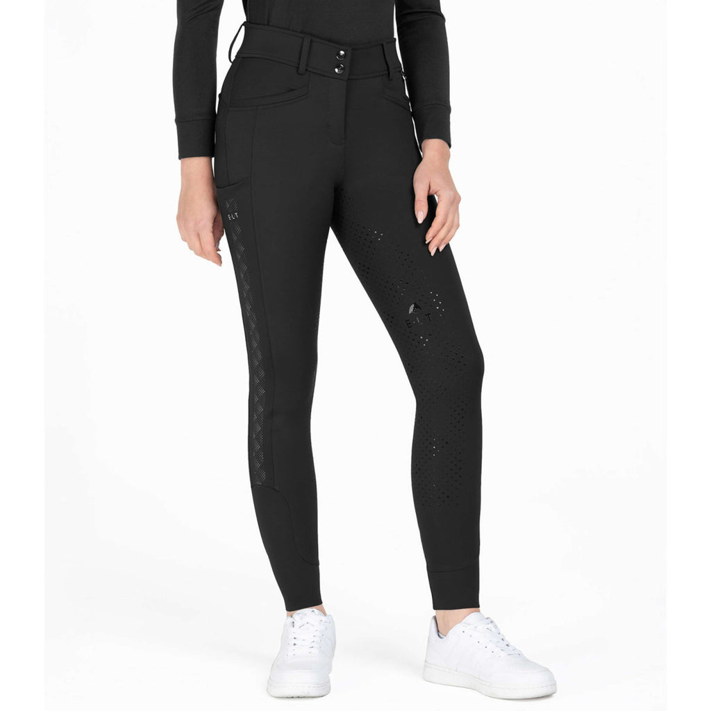 ELT Pantalón de Equitación Reflective Full Grip Negro