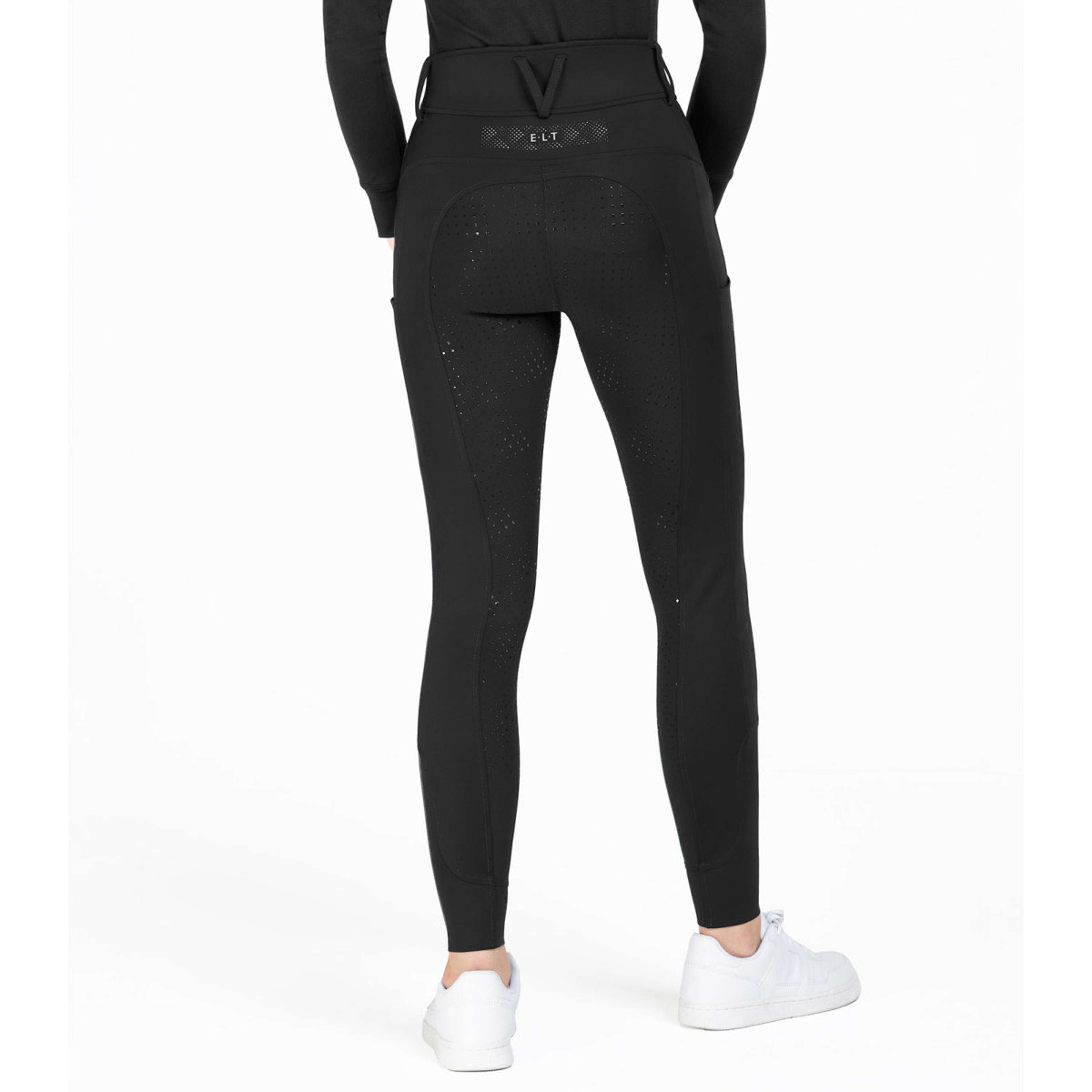 ELT Pantalón de Equitación Reflective Full Grip Negro