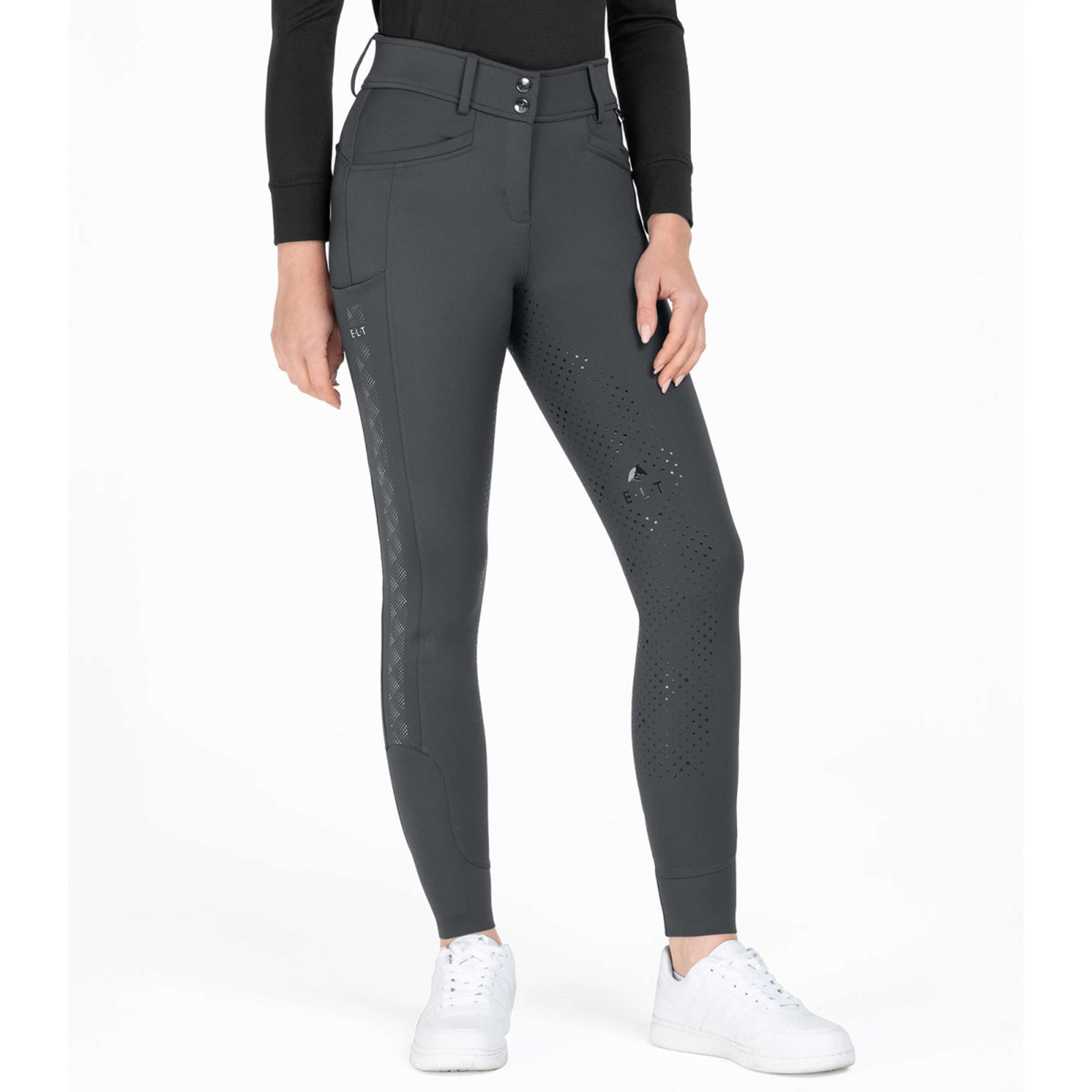 ELT Pantalón de Equitación Reflective Full Grip Asfalto