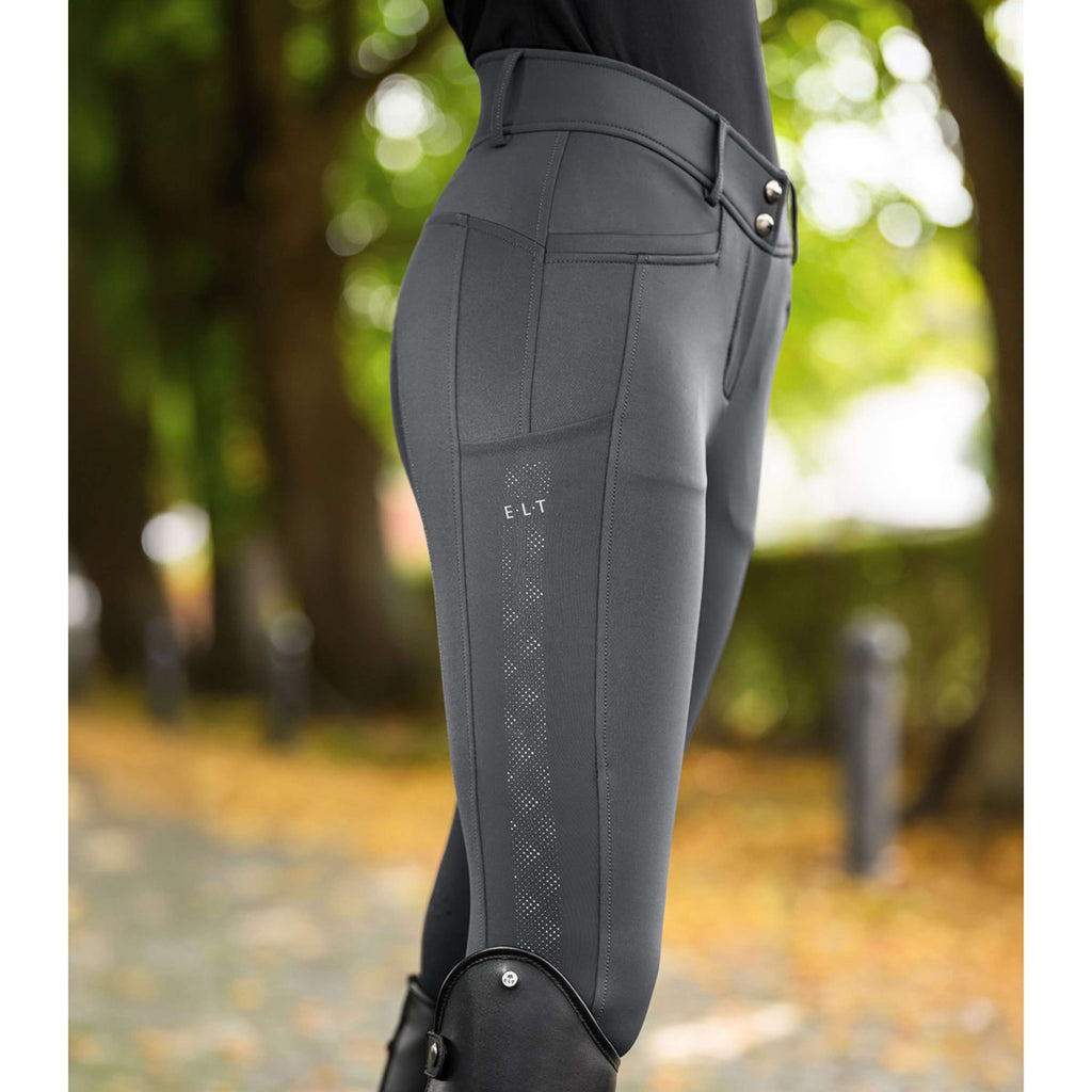 ELT Pantalón de Equitación Reflective Full Grip Asfalto