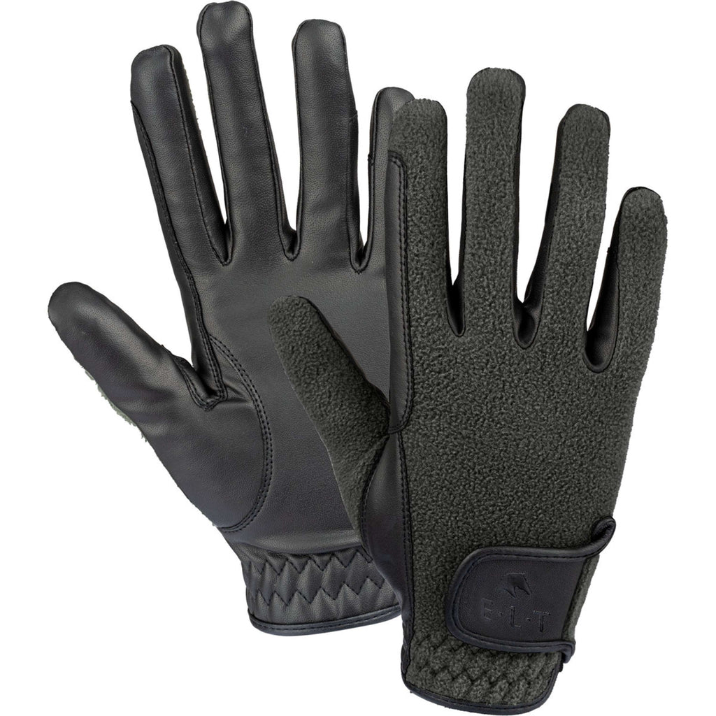 ELT Guantes de Equitación Winter Fleece Negro