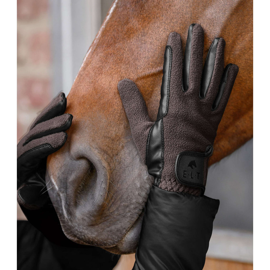 ELT Guantes de Equitación Winter Fleece Espresso