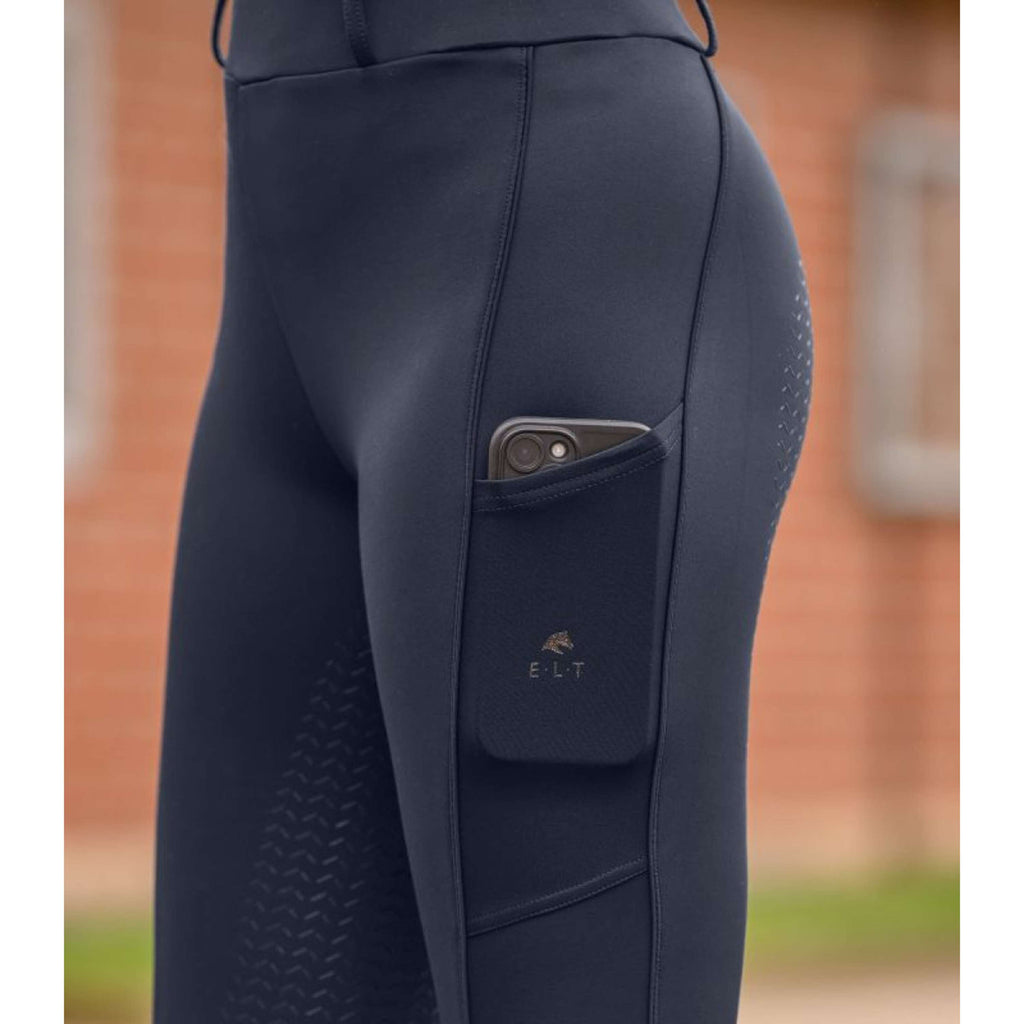 ELT Legging de Equitación Essential Full Grip Deepblue