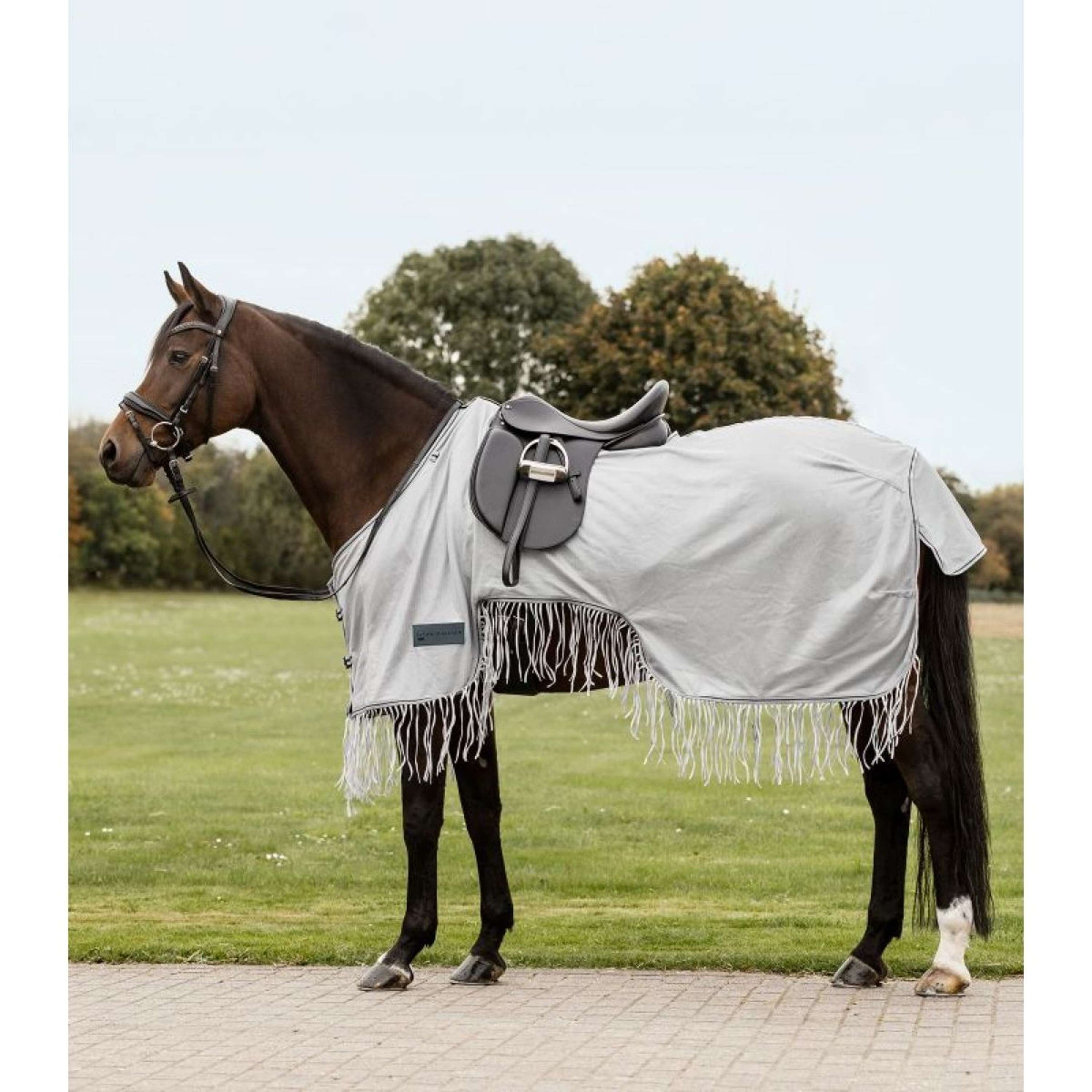 Waldhausen Coperta da equitazione anti-mosche Protect Gris Plata Waldhausen Coperta da equitazione anti-mosche Protect Gris Plata