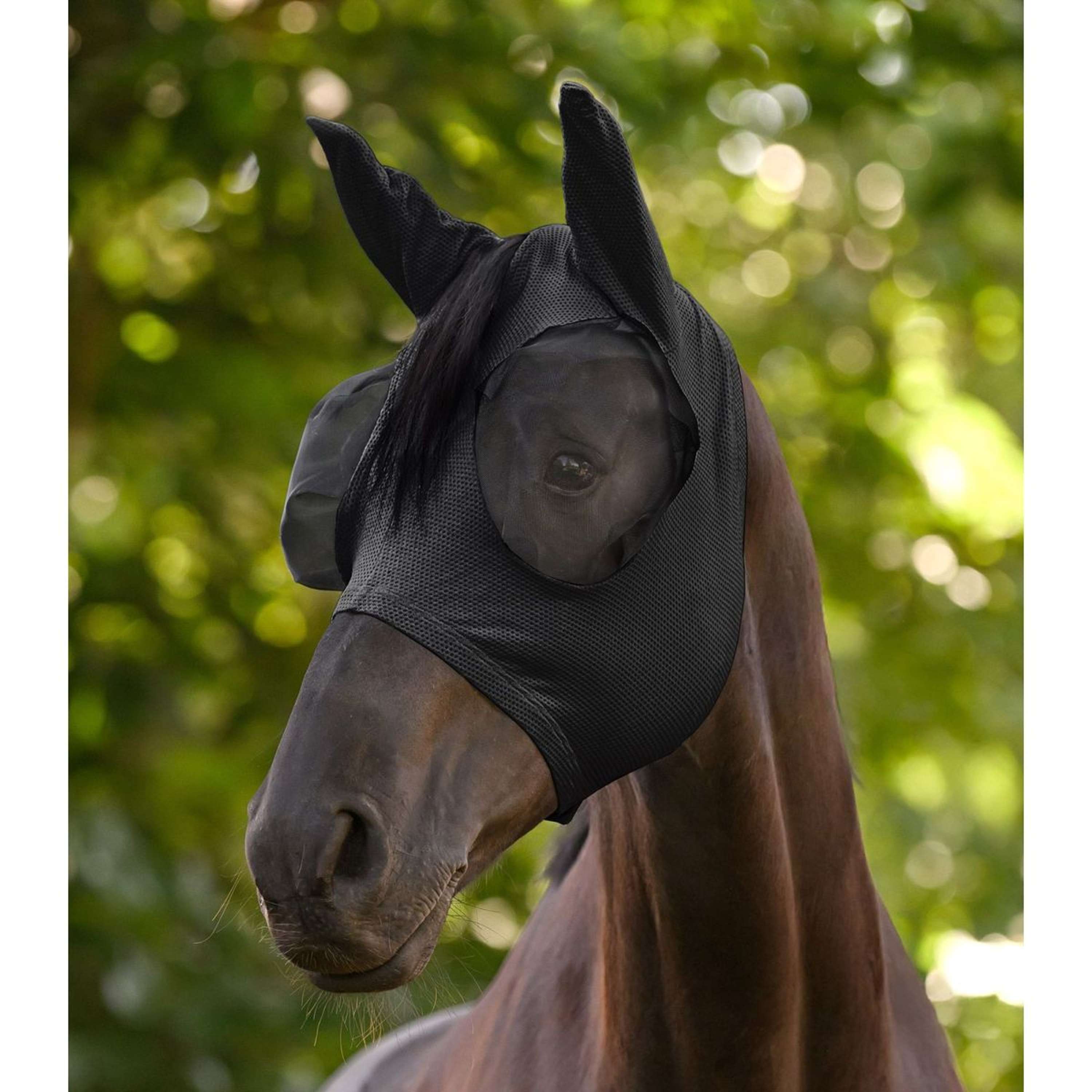 Waldhausen Máscara para Moscas Puck Breath Negro