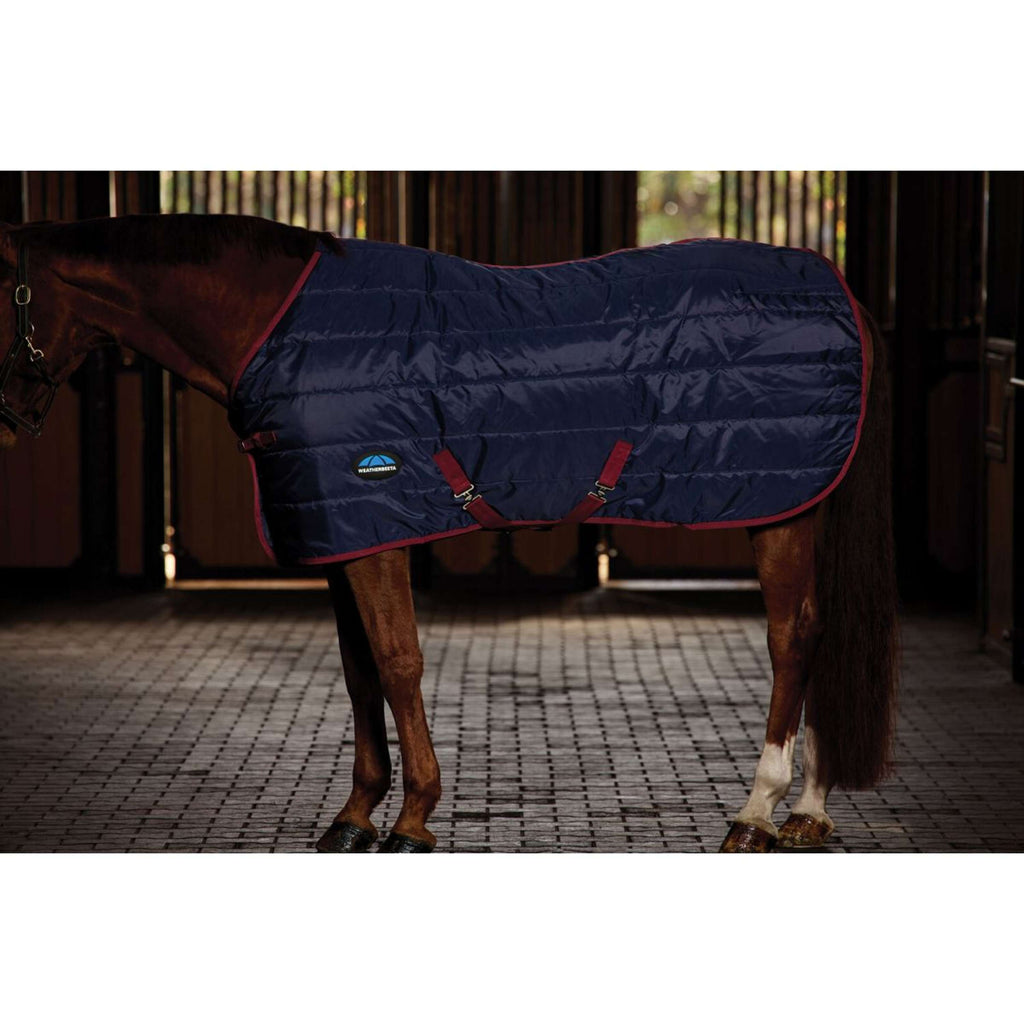 WeatherBeeta Manta de Establo ComFiTec 210D Channel Quilt Standard Neck 100g Navy/Burgundy