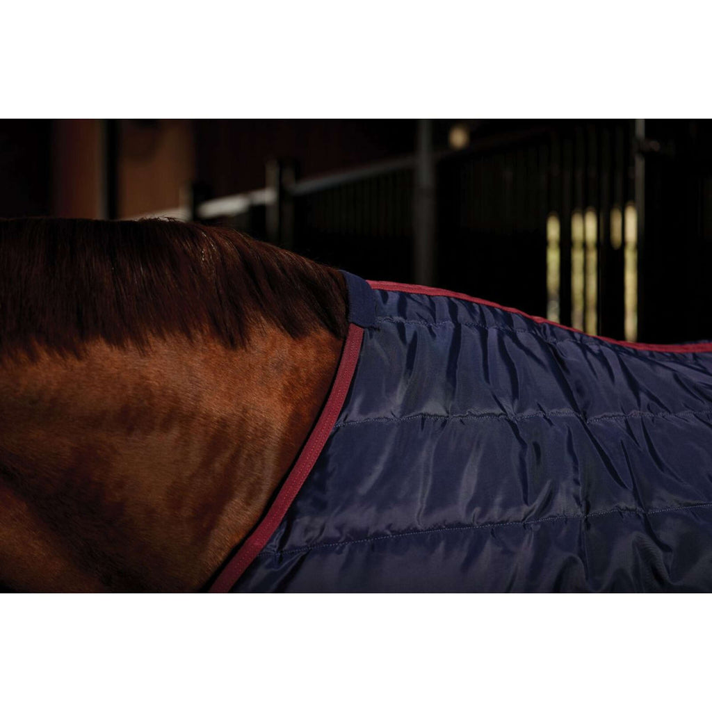WeatherBeeta Manta de Establo ComFiTec 210D Channel Quilt Standard Neck 100g Navy/Burgundy