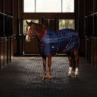 WeatherBeeta Manta de Establo ComFiTec 210D Channel Quilt Standard Neck 100g Navy/Burgundy