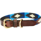 WeatherBeeta Dog Collar Polo Leather Cowdray Marron/Azul/Azul