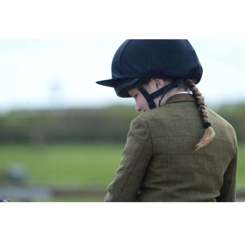 Dublin Chaqueta de Competición Albany Tweed Suede Collar Tailored Niños Marron Verde