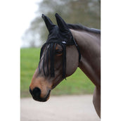 Weatherbeeta Frontal Anti-Moscas Saxon con Orejas Negro