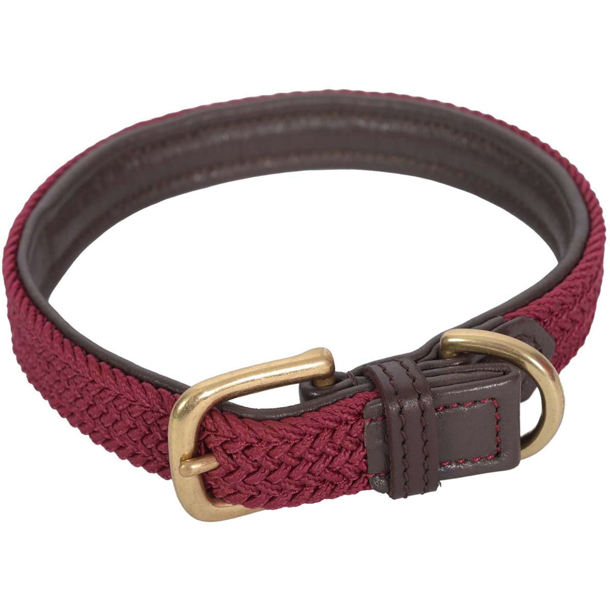 Weatherbeeta Collar para Perro Cuero Brown/maroon