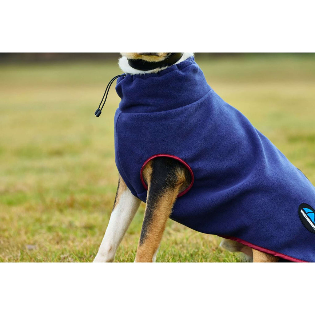 WeatherBeeta Manta para Perros ComFiTec Fleece Zip Navy/Burgundy