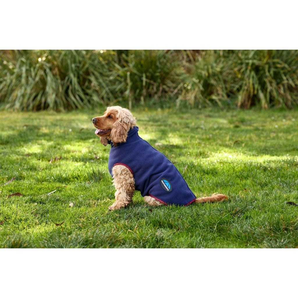 WeatherBeeta Manta para Perros ComFiTec Fleece Zip Navy/Burgundy