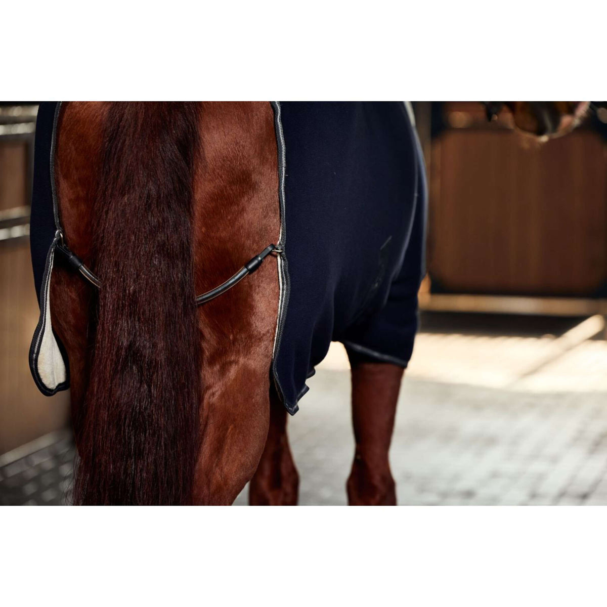 Weatherbeeta Manta de Forro Polar Sherpa Cooler Standard Neck Marino/Carbon