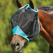 Weatherbeeta Máscara para Moscas Comfitec Deluxe Fine Mesh Negro/Turquesa