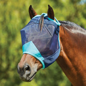 Weatherbeeta Máscara para Moscas Comfitec Deluxe Fine Mesh Navy/Turquesa