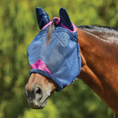 Weatherbeeta Máscara Antimoscas Comfitec Deluxe Durable Mesh con Orejas Navy/morado