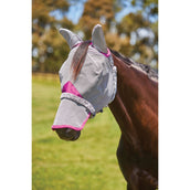 WeatherBeeta Máscara para Moscas ComFiTec Deluxe Durable Mesh con Orejas y Nariz Gris/Morado