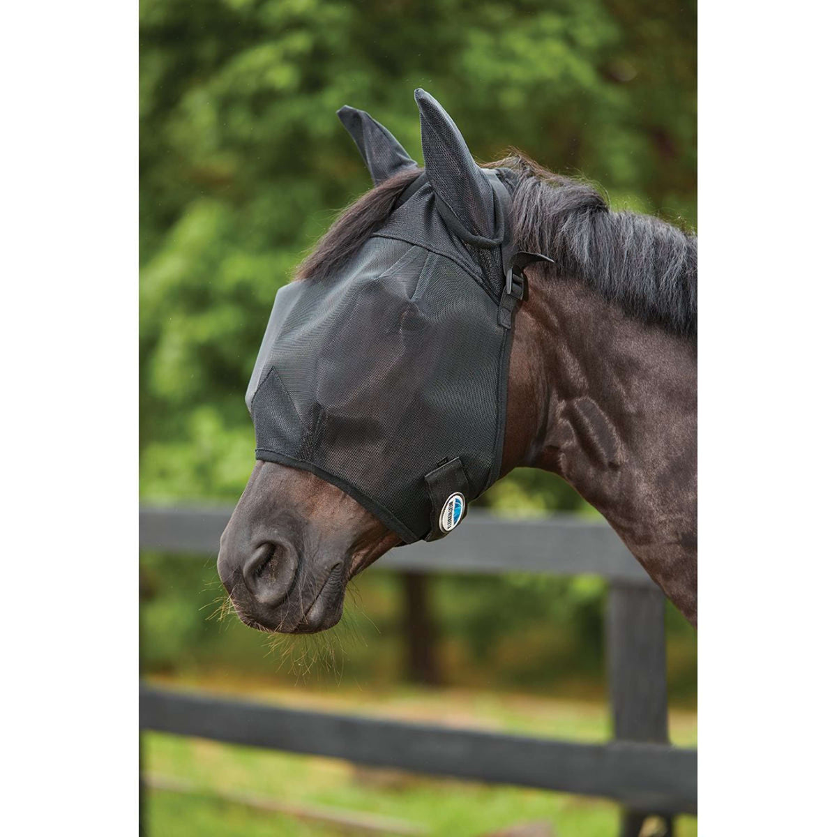 WeatherBeeta Máscara para Moscas ComFiTec Double Dart Deluxe con Orejas Negro