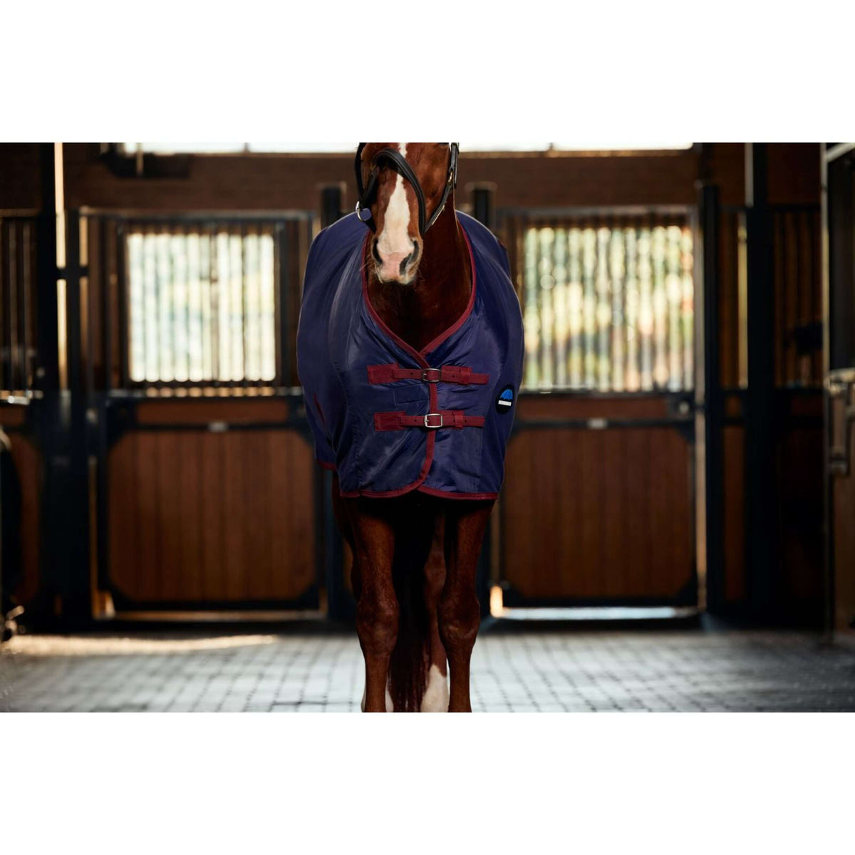 Weatherbeeta Manta de Forro Polar Anti-Static Cooler Standard Neck Navy/Burgundy