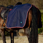 WeatherBeeta Manta de ejercicio Essential Fleece Lined Quarter Sheet Navy/Burgundy