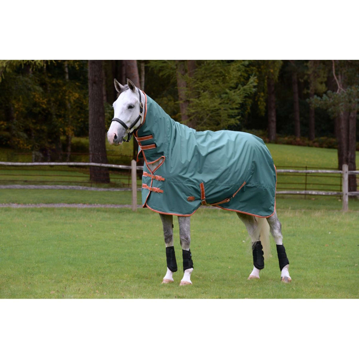 Weatherbeeta Manta de Invierno Comfitec Tyro Combo Neck Medium Green/Burnt Orange/White