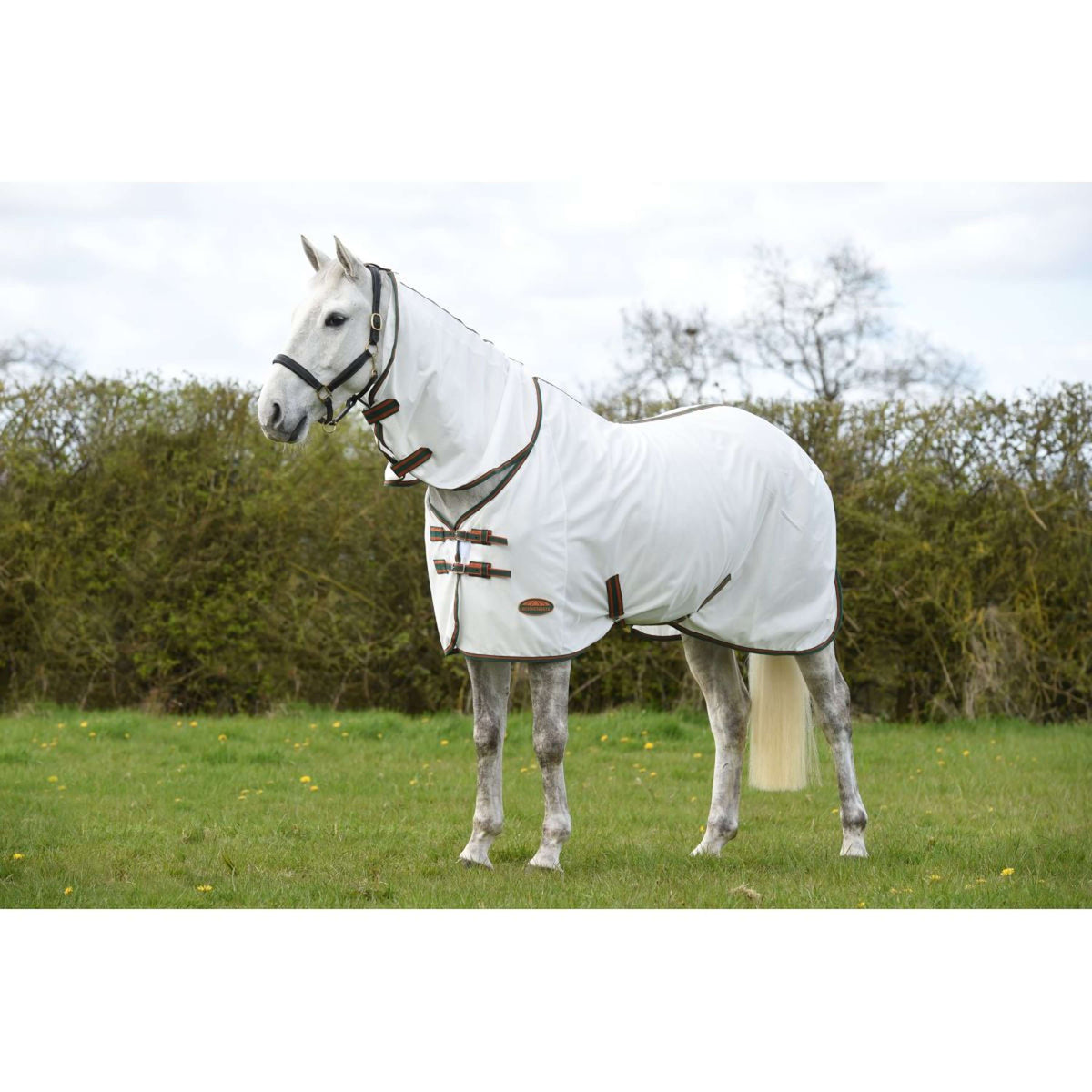 WeatherBeeta Manta Antimoscas ComFiTec Tyro Mesh Combo Neck White/Green/Burnt Orange