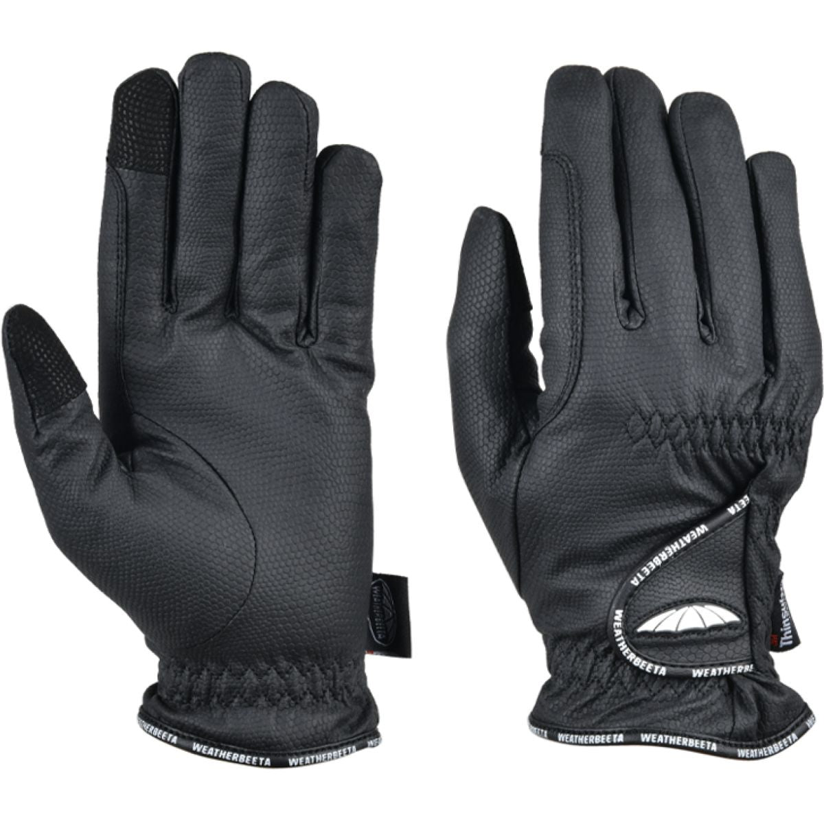 WeatherBeeta Guantes de Equitación Heat-Tec Negro