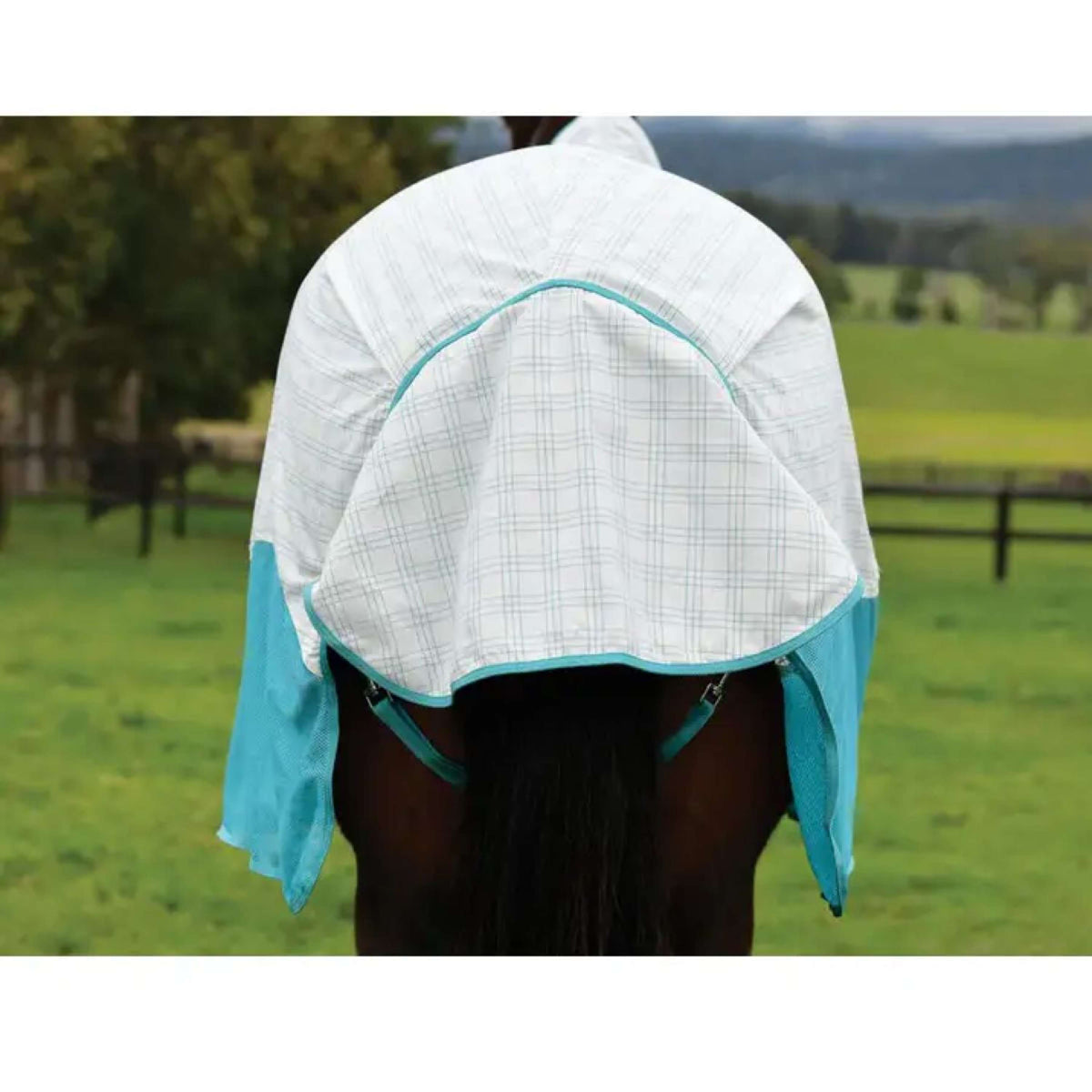 WeatherBeeta Cooler Cotton Airstream II Detach-A-Neck Blanco/Menta